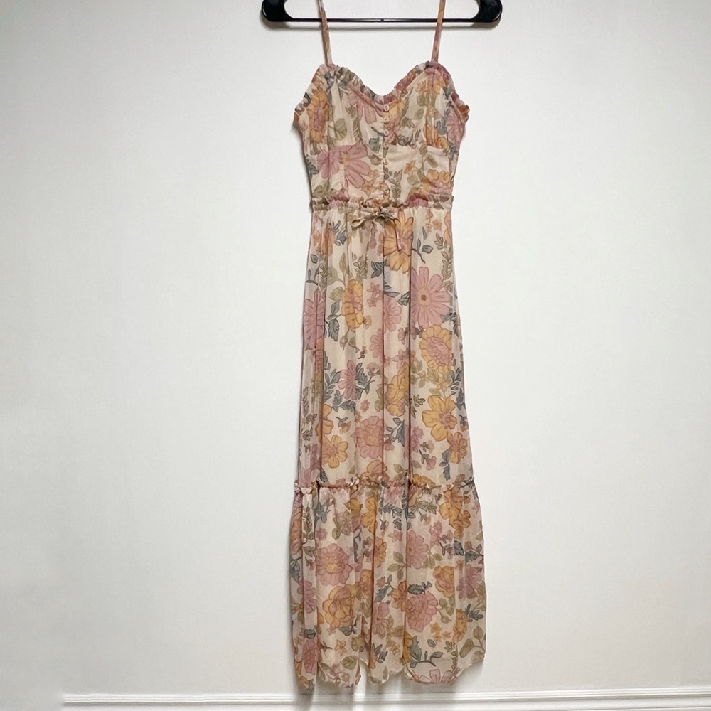 NWT Patrons Of Peace Anthropologie Floral Maxi Dress, Womens Size X Small - Picture 2 of 7